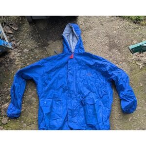 Texsport Authentic Adventure Gear Blue Hooded Rain Jacket Men's X-Large‎